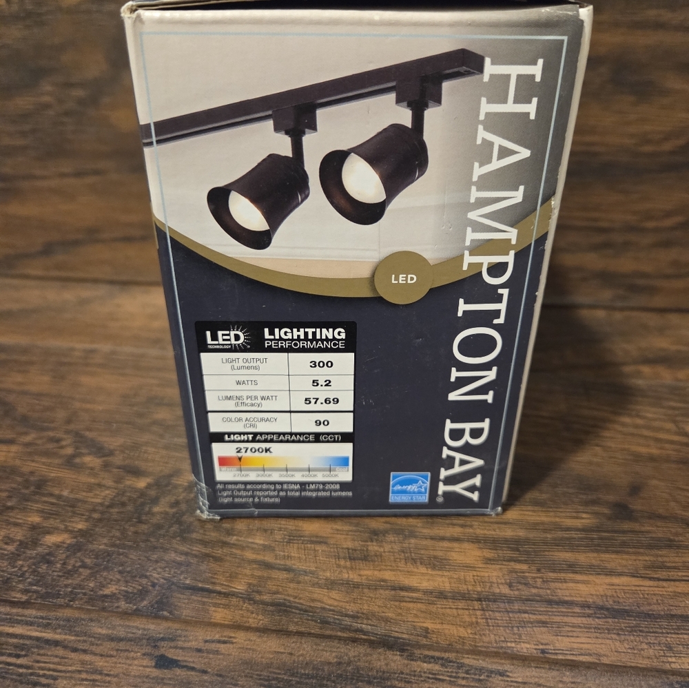 Hampton Bay Flared Bell Integrated LED Linear Track Step Head Black(1PK)